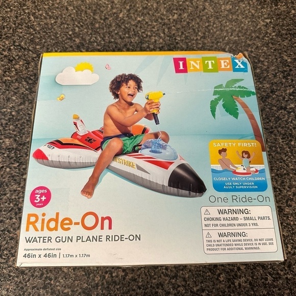 INTEX Water Gun Plane Inflatable Pool Float - Picture 2 of 5